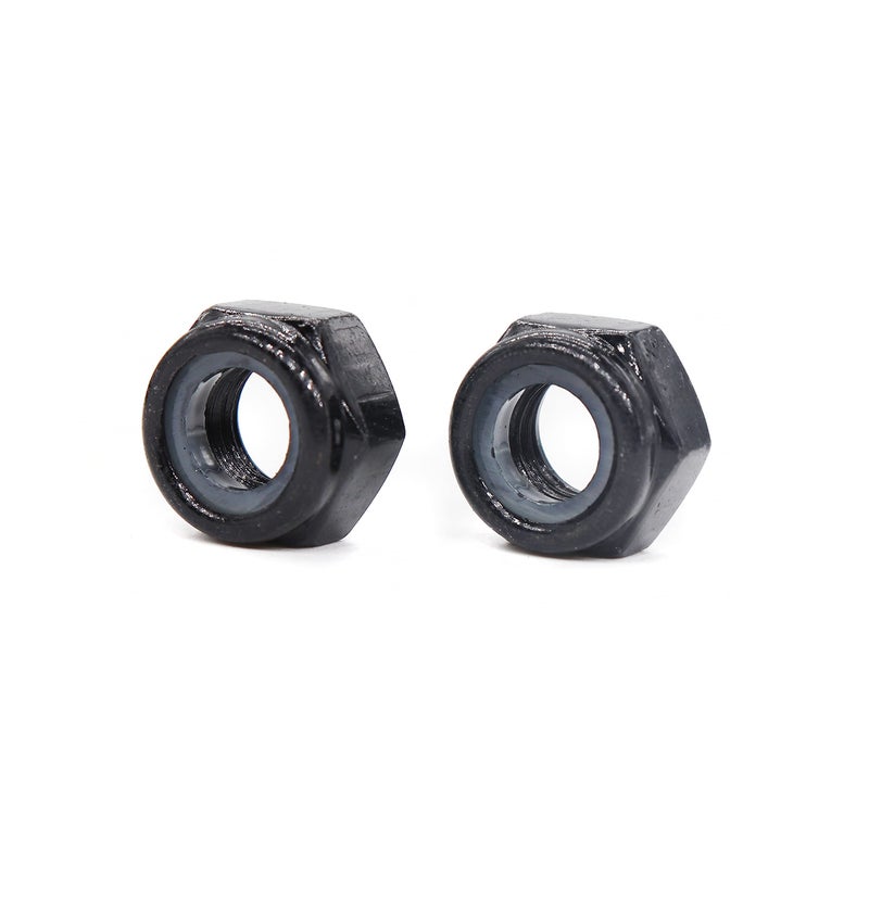 binifiMux 10Pcs M10 x 1.5mm Black Hex Nylon Insert Self Lock Nuts, Carbon Steel, Zinc Plated - Image 3